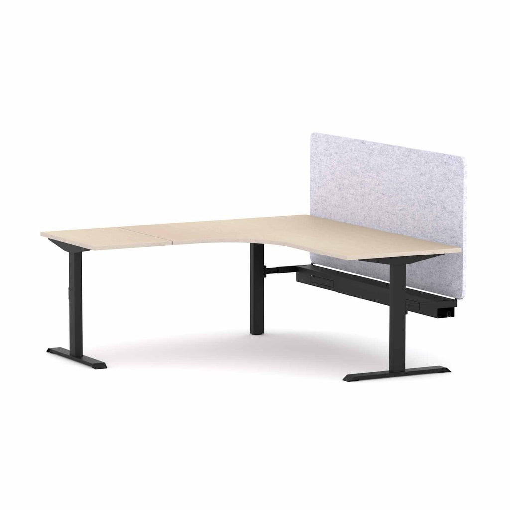 Klass Fixed 90° Workstation with AcoustiQ Screen - alternate view, size or finish; optional items may be shown