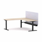 Klass Fixed 90° Workstation with AcoustiQ Screen - alternate view, size or finish; optional items may be shown