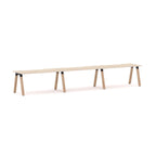 Plantation 3-User Single-Sided Workstation — Black, Nordic Maple