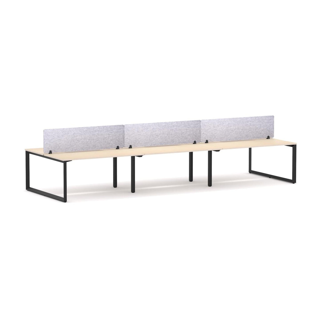 Anvil 6-User Double-Sided Workstation with AcoustiQ Screen - alternate view, size or finish; optional items may be shown