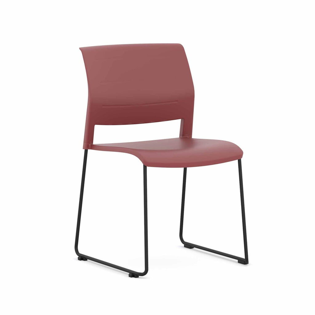 Game Chair Sled — Black, Red, No Upholstery