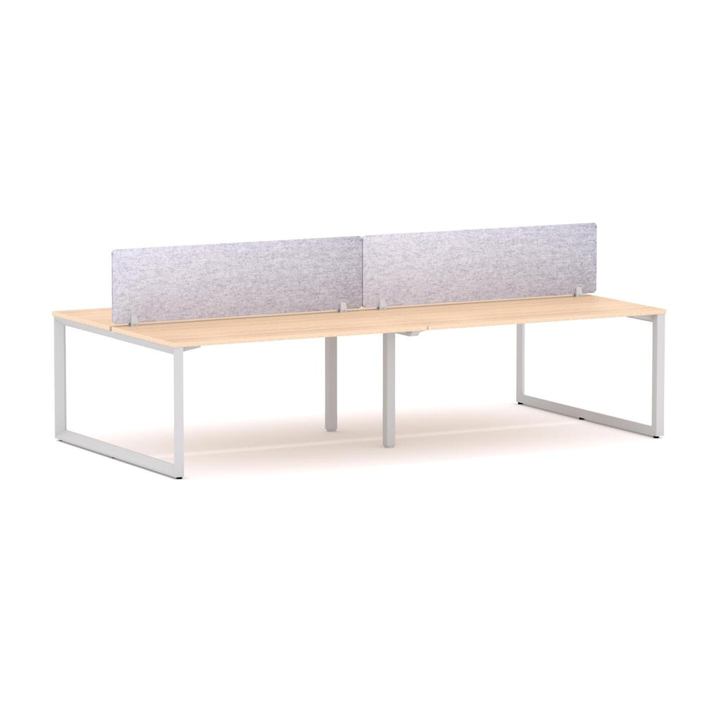 Anvil 4-User Double-Sided Workstation with AcoustiQ Screen - alternate view, size or finish; optional items may be shown