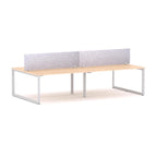 Anvil 4-User Double-Sided Workstation with AcoustiQ Screen - alternate view, size or finish; optional items may be shown