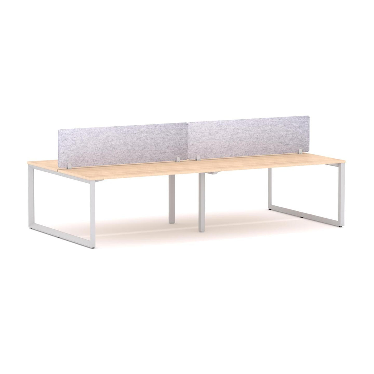 Anvil 4-User Double-Sided Workstation with AcoustiQ Screen - alternate view, size or finish; optional items may be shown