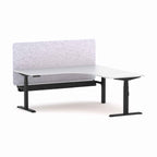 Klass 3C/2M Electric 90° Workstation with AcoustiQ Screen - alternate view, size or finish; optional items may be shown