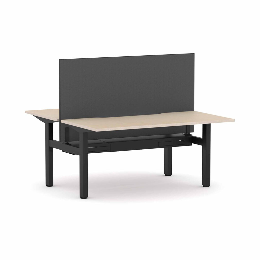 Klass Fixed 2-User Double-Sided Workstation with Edge25 Screen - alternate view, size or finish; optional items may be shown