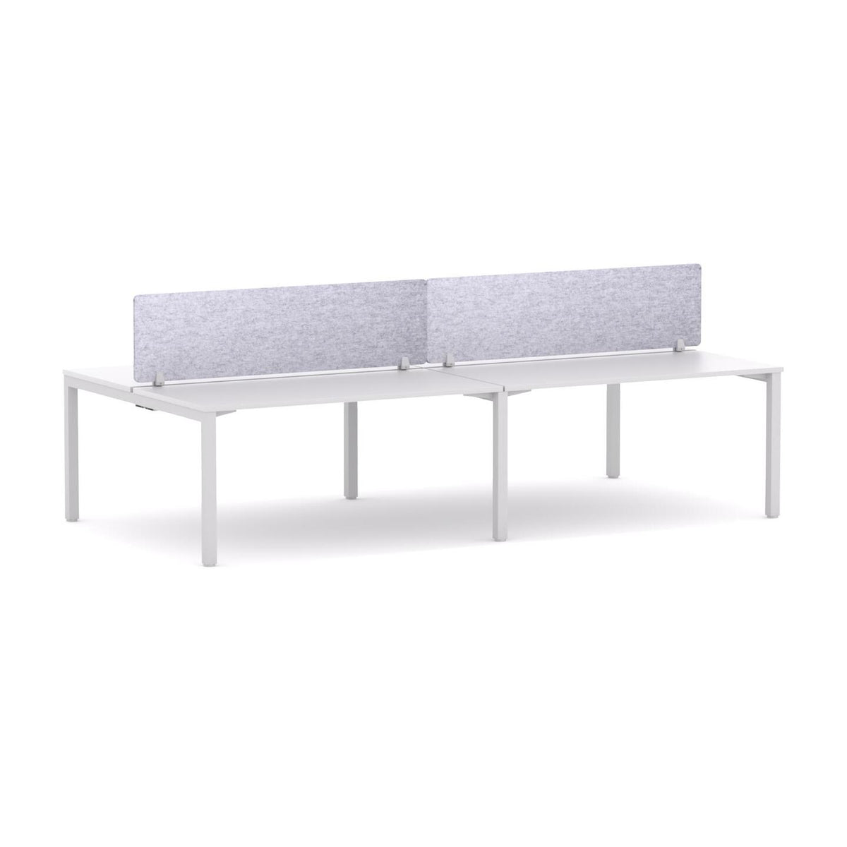 Axis 4-User Double-Sided Workstation with AcoustiQ Screen - alternate view, size or finish; optional items may be shown