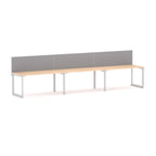 Anvil 3-User Single-Sided Workstation with Edge25 Screen - alternate view, size or finish; optional items may be shown