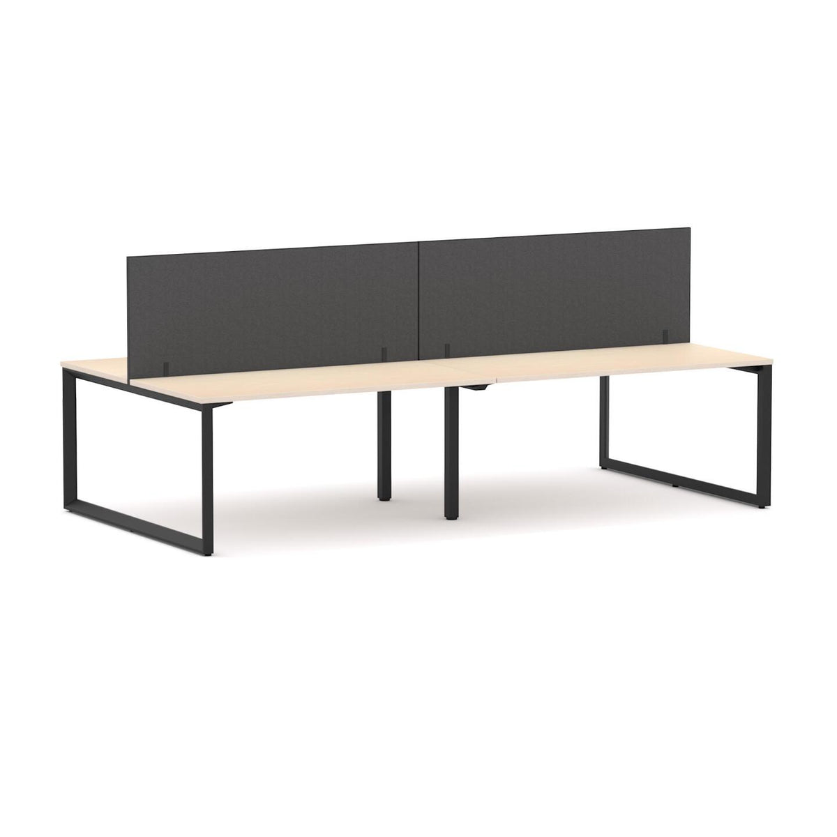 Anvil 4-User Double-Sided Workstation with Edge25 Screen - alternate view, size or finish; optional items may be shown