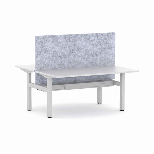 Klass Fixed 2-User Double-Sided Workstation with AcoustiQ Screen - alternate view, size or finish; optional items may be shown