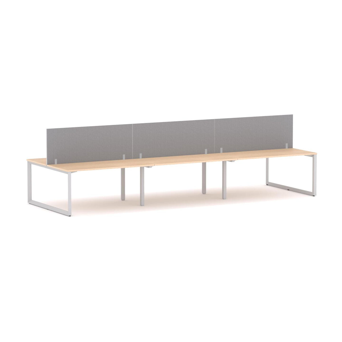 Anvil 6-User Double-Sided Workstation with Edge25 Screen - alternate view, size or finish; optional items may be shown
