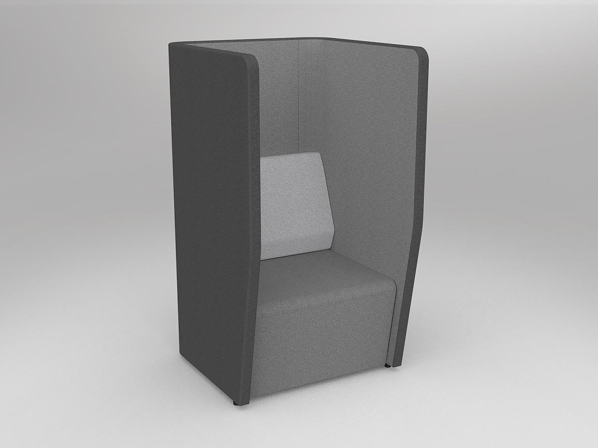 Motion Cape 1 Person Charcoal/Stone - alternate view or finish; optional furnishings may be shown
