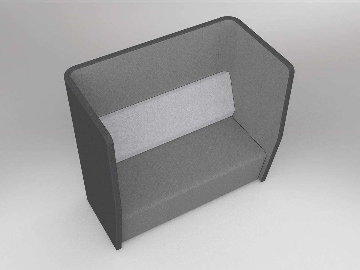 Motion Cape 2 Person Charcoal/Stone - alternate view or finish; optional furnishings may be shown