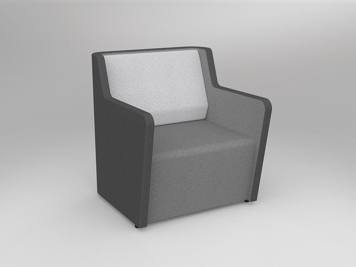 Motion Fin 1 Charcoal/Stone - alternate view or finish; optional furnishings may be shown