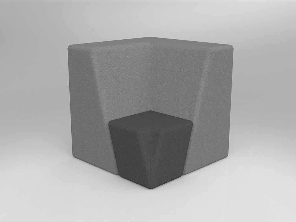 Motion Grandstand 90° 2 Tier - alternate view or finish; optional furnishings may be shown
