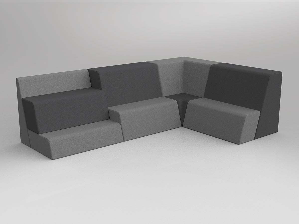 Motion Grandstand Configuration 2 - alternate view or finish; optional furnishings may be shown