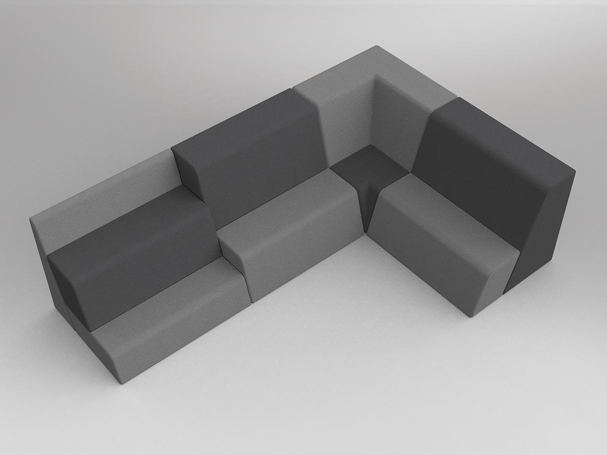 Motion Grandstand Configuration 2 - alternate view or finish; optional furnishings may be shown