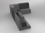 Motion Grandstand Configuration 2 - alternate view or finish; optional furnishings may be shown