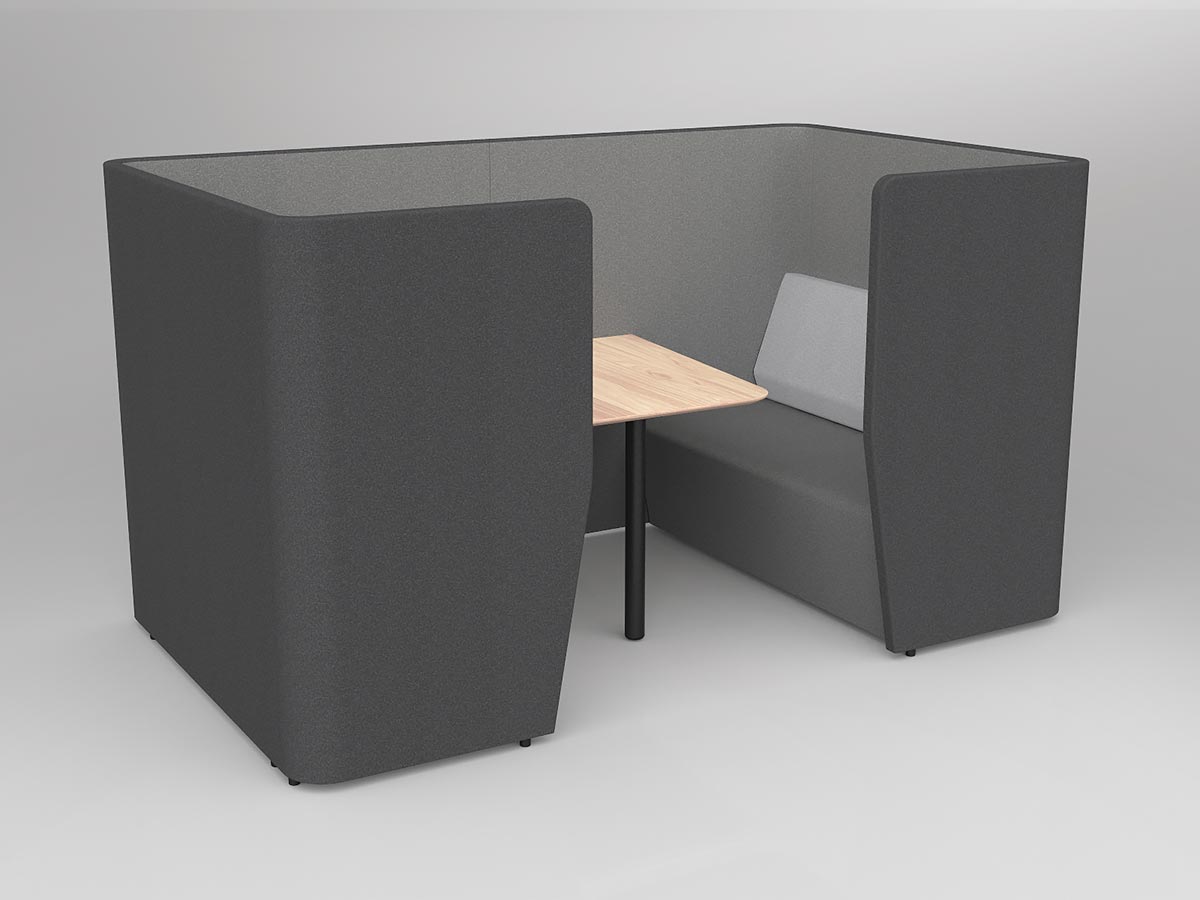 Motion Cape 4-Person Meeting - alternate view or finish; optional furnishings may be shown