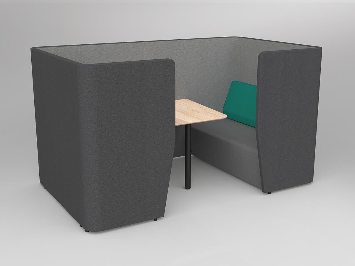 Motion Cape 4-Person Meeting - alternate view or finish; optional furnishings may be shown