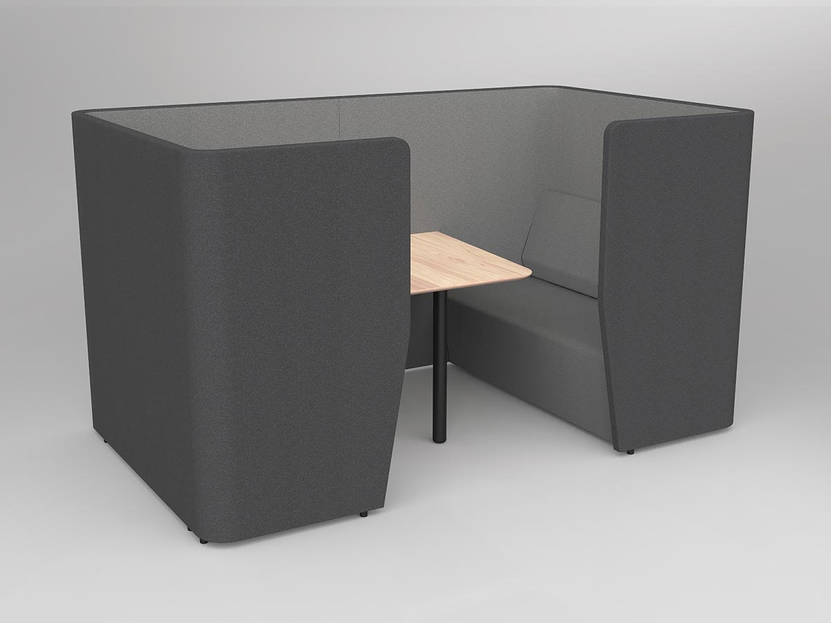 Motion Cape 4-Person Meeting - alternate view or finish; optional furnishings may be shown