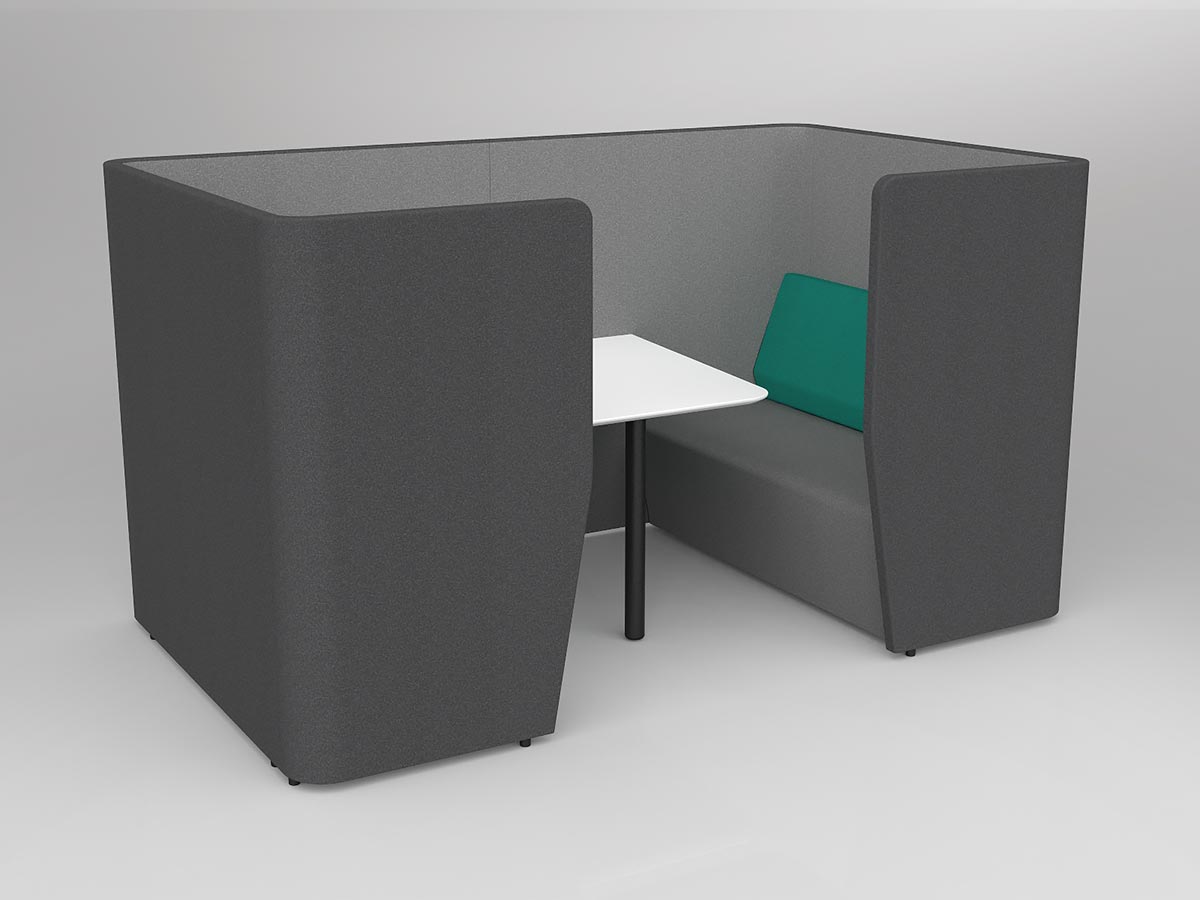 Motion Cape 4-Person Meeting - alternate view or finish; optional furnishings may be shown