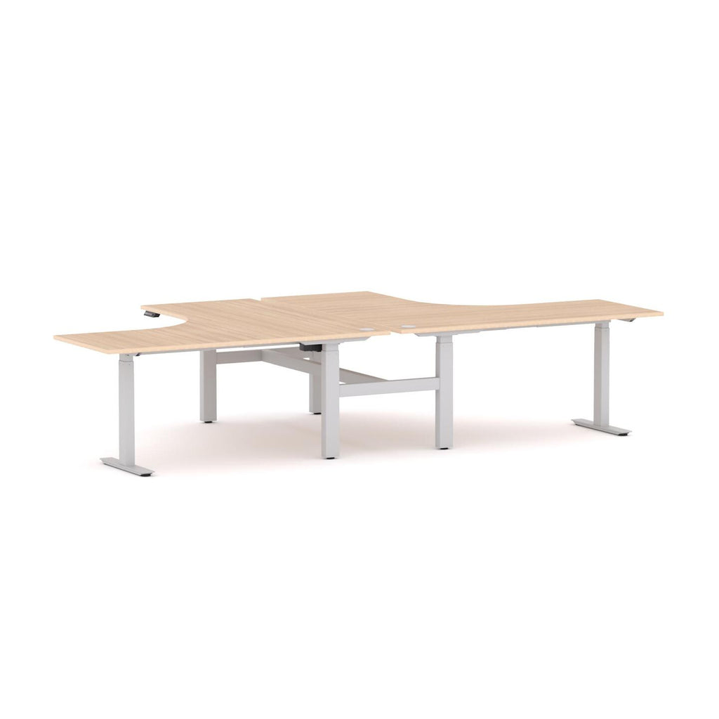 Agile 2C/1M Electric 2-Person 90° Workstation - alternate view, size or finish; optional items may be shown