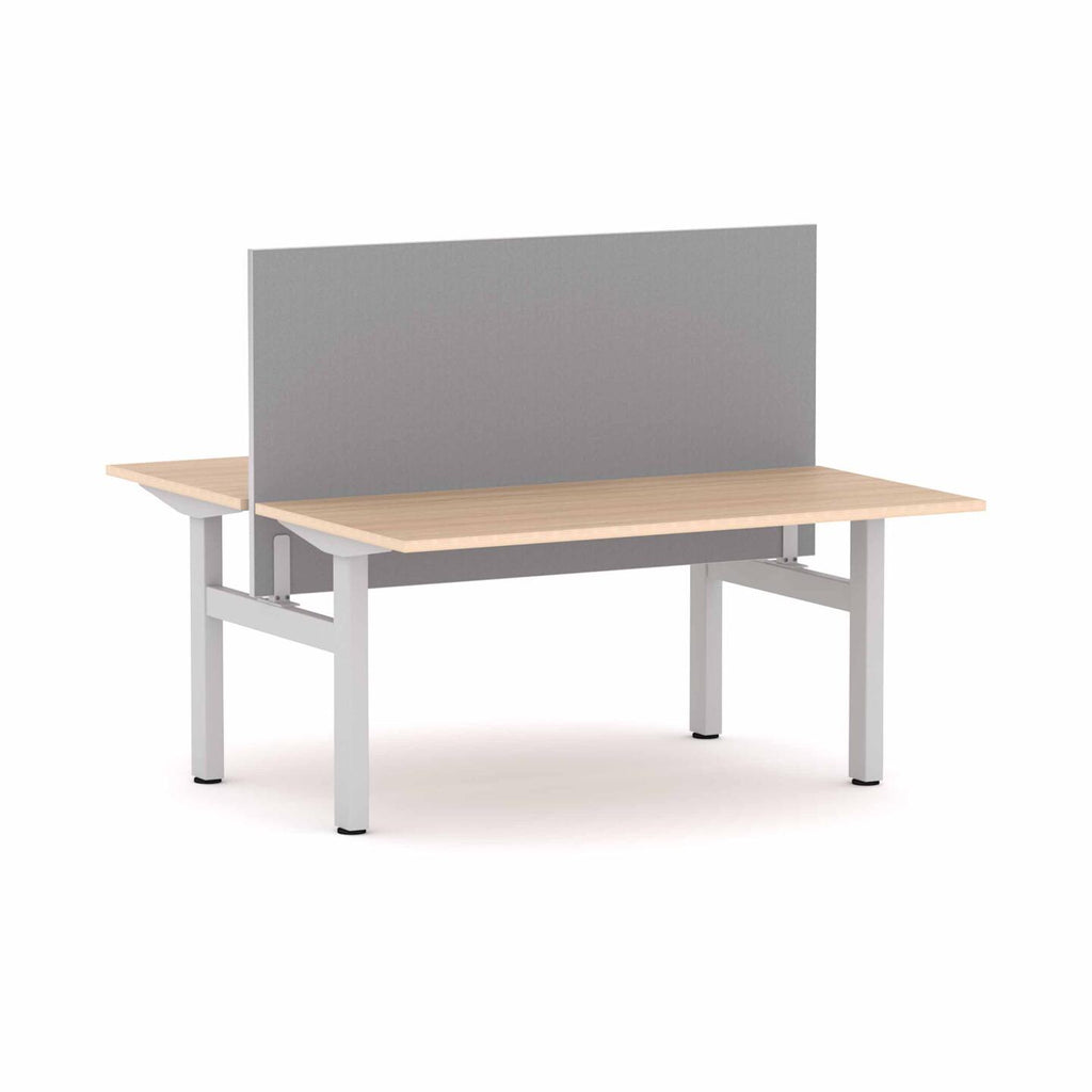 Klass Fixed 2-User Double-Sided Workstation with Edge25 Screen - alternate view, size or finish; optional items may be shown
