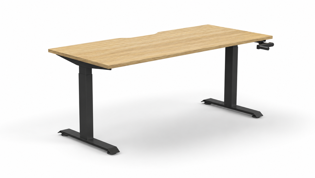 Boost Crank Manual Height Adjustable Single Sided Workstation - Framed Screen Options