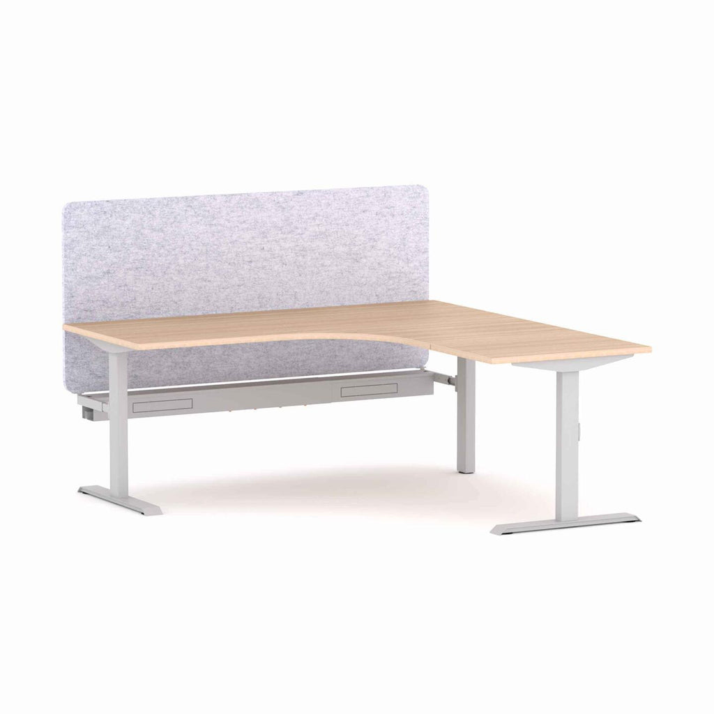 Klass Fixed 90° Workstation with AcoustiQ Screen - alternate view, size or finish; optional items may be shown