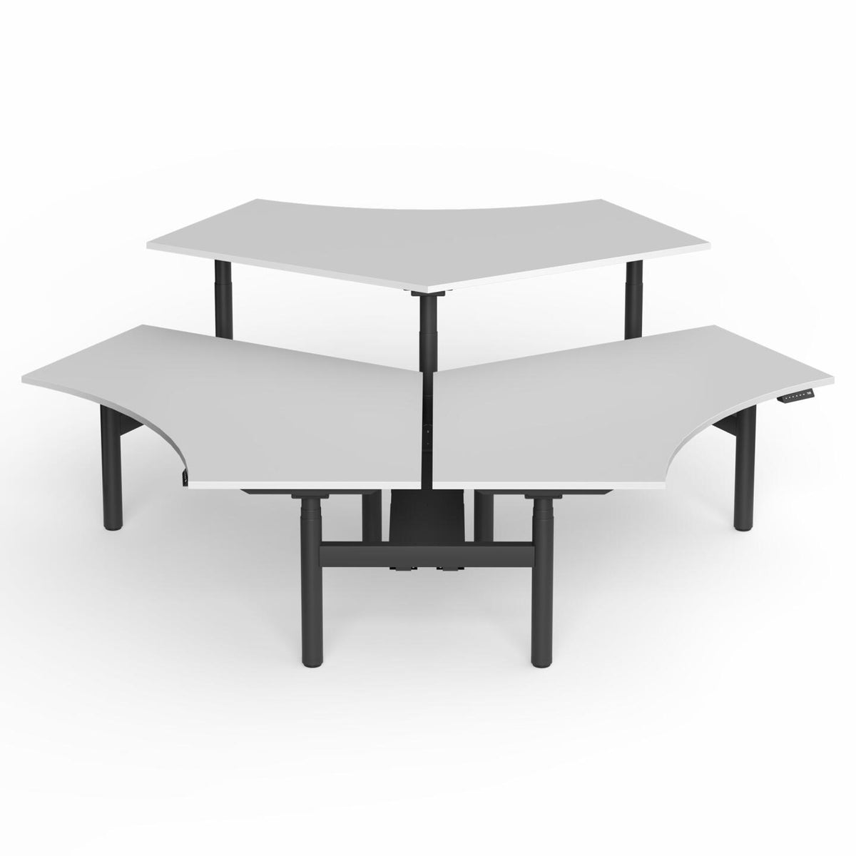 AgileMotion+ 3C/2M Electric Round 3-Person 120° Workstation - alternate view, size or finish; optional items may be shown