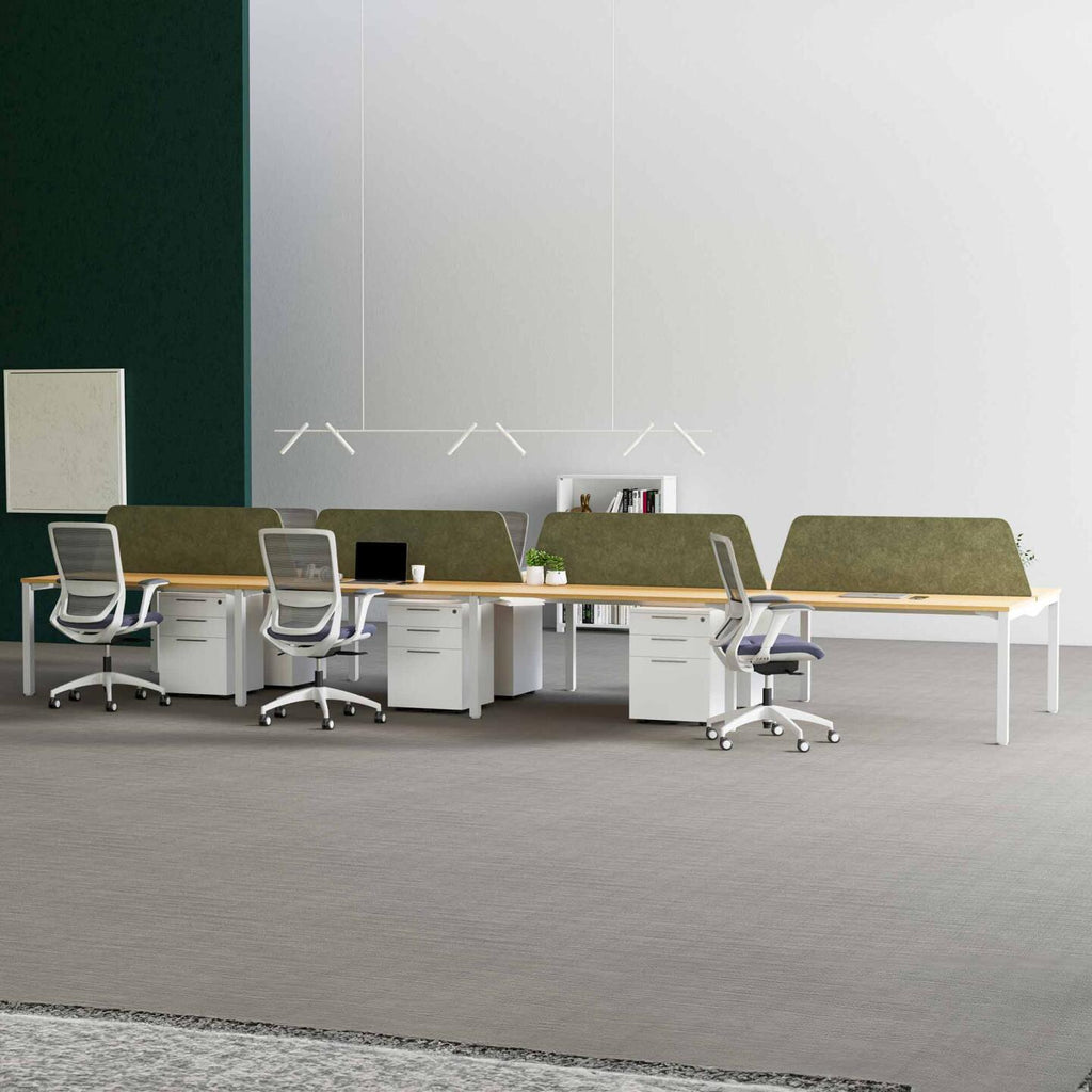 Axis Stretch 8-User Double-Sided Workstation - alternate view, size or finish; optional items may be shown