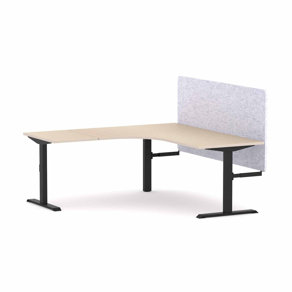 Klass Fixed 90° Workstation with AcoustiQ Screen - alternate view, size or finish; optional items may be shown