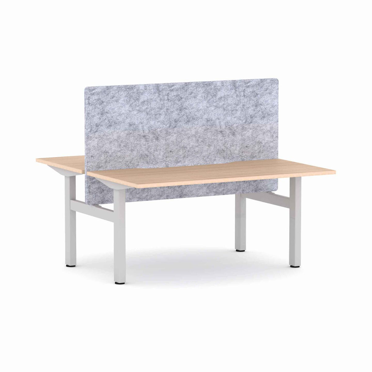 Klass Fixed 2-User Double-Sided Workstation with AcoustiQ Screen - alternate view, size or finish; optional items may be shown