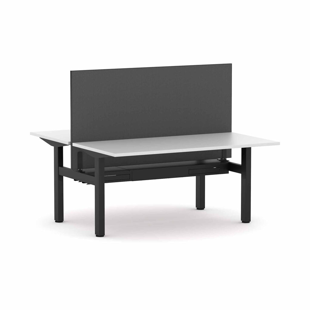 Klass Fixed 2-User Double-Sided Workstation with Edge25 Screen - alternate view, size or finish; optional items may be shown