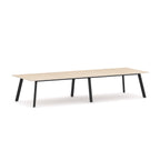 Flare Oval Table 6-Leg — Black, Nordic Maple