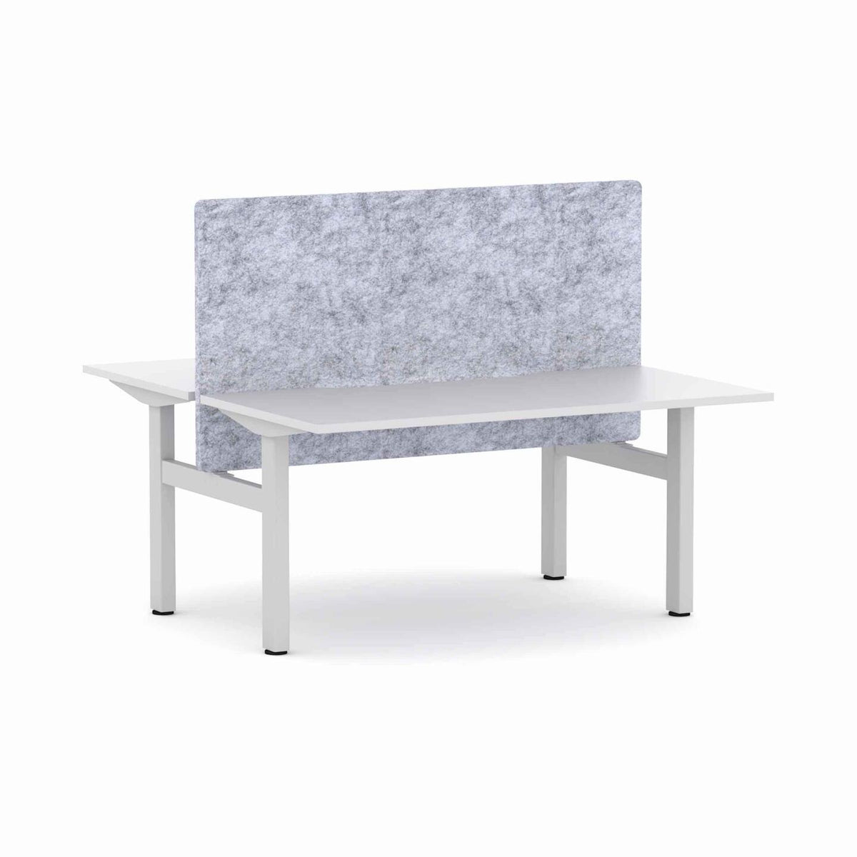Klass Fixed 2-User Double-Sided Workstation with AcoustiQ Screen - alternate view, size or finish; optional items may be shown