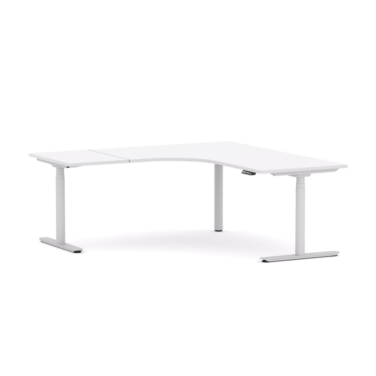 AgileMotion+ 3C/2M Electric Round 90° Workstation - alternate view, size or finish; optional items may be shown