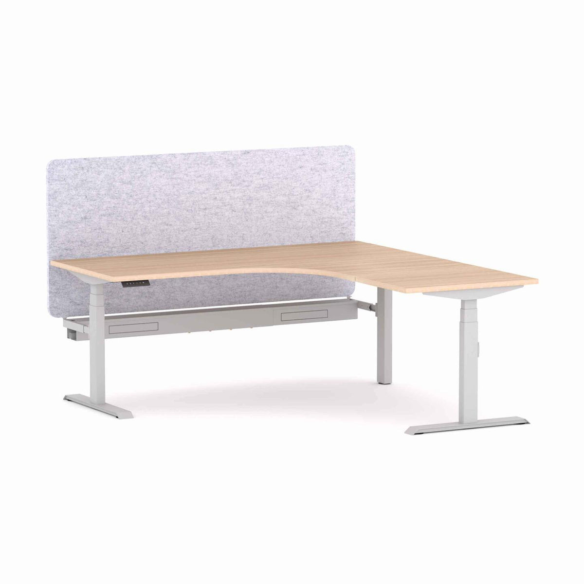 Klass 3C/2M Electric 90° Workstation with AcoustiQ Screen - alternate view, size or finish; optional items may be shown