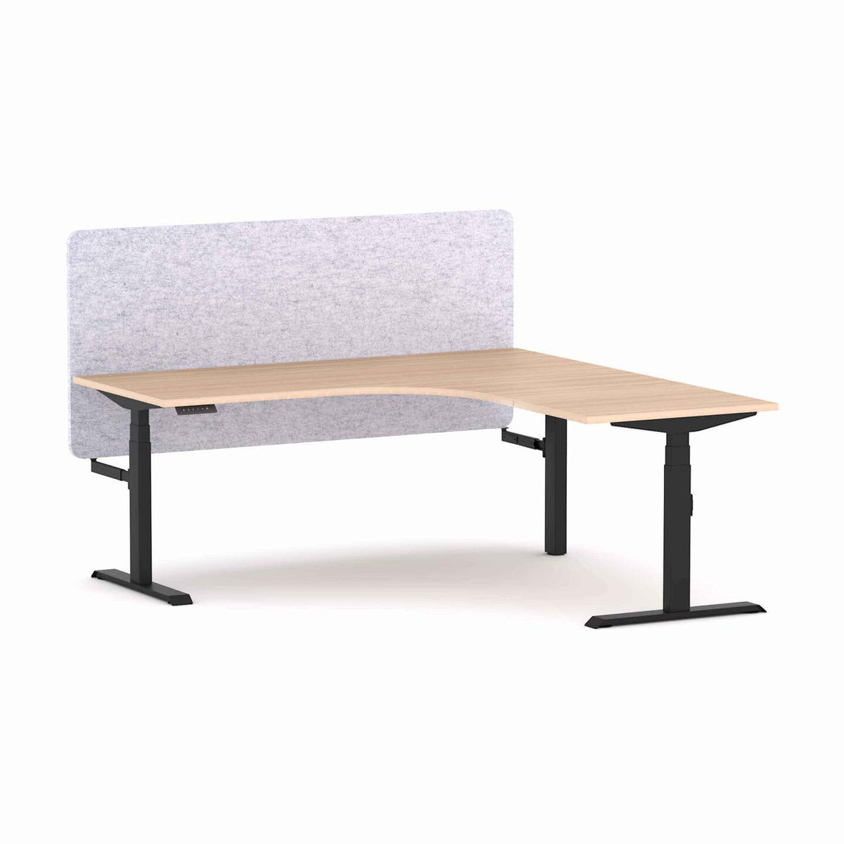 Klass 3C/2M Electric 90° Workstation with AcoustiQ Screen - alternate view, size or finish; optional items may be shown