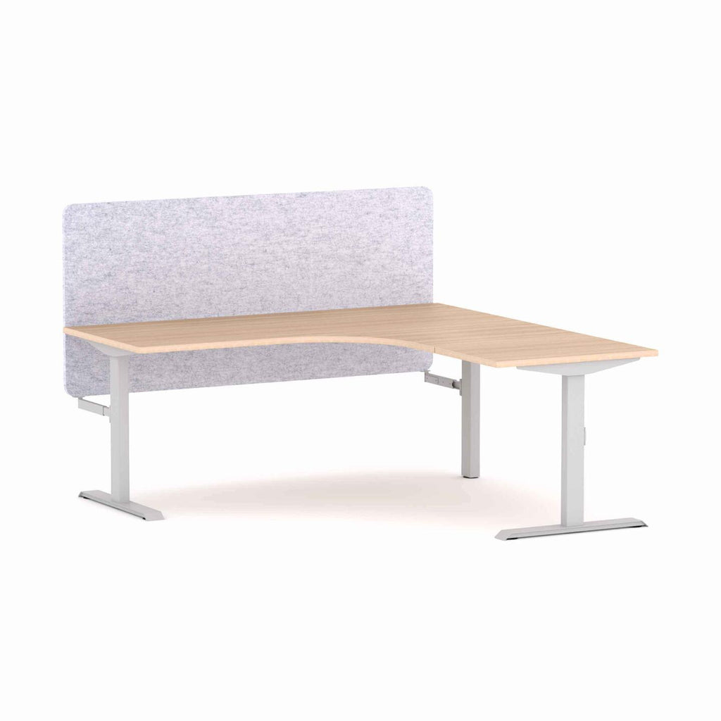 Klass Fixed 90° Workstation with AcoustiQ Screen - alternate view, size or finish; optional items may be shown