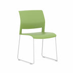 Game Chair Sled — White, Pistachio, No Upholstery