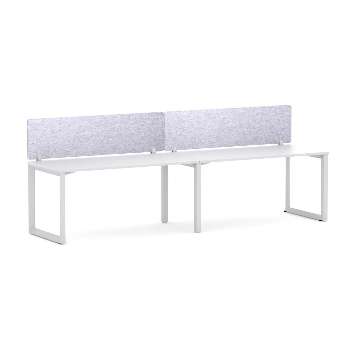 Anvil 2-User Single-Sided Workstation with AcoustiQ Screen - alternate view, size or finish; optional items may be shown