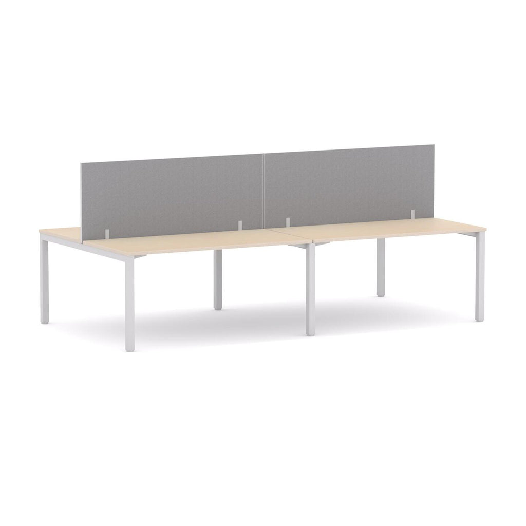 Axis 4-User Double-Sided Workstation with Edge25 Screen - alternate view, size or finish; optional items may be shown