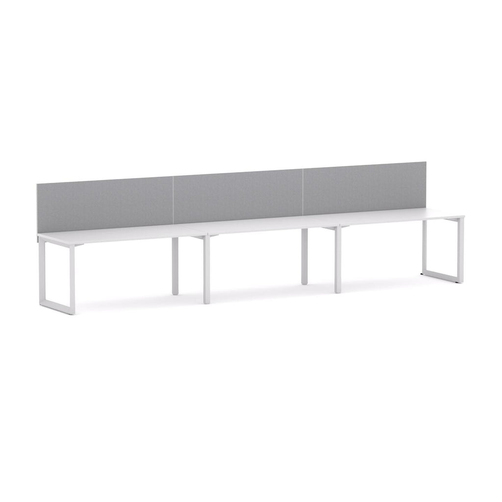 Anvil 3-User Single-Sided Workstation with Edge25 Screen - alternate view, size or finish; optional items may be shown