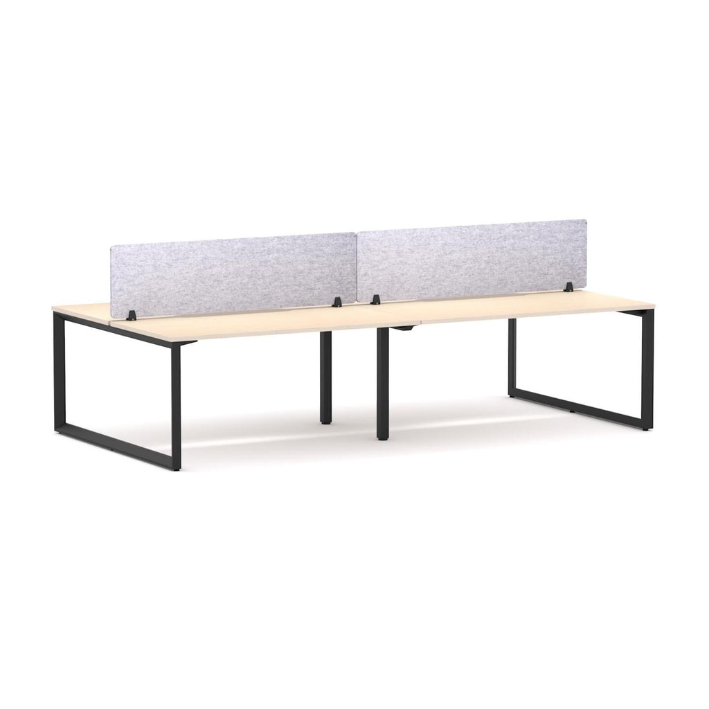 Anvil 4-User Double-Sided Workstation with AcoustiQ Screen - alternate view, size or finish; optional items may be shown