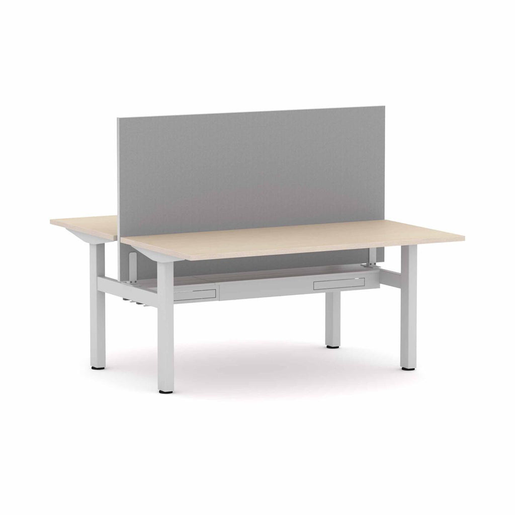 Klass Fixed 2-User Double-Sided Workstation with Edge25 Screen - alternate view, size or finish; optional items may be shown