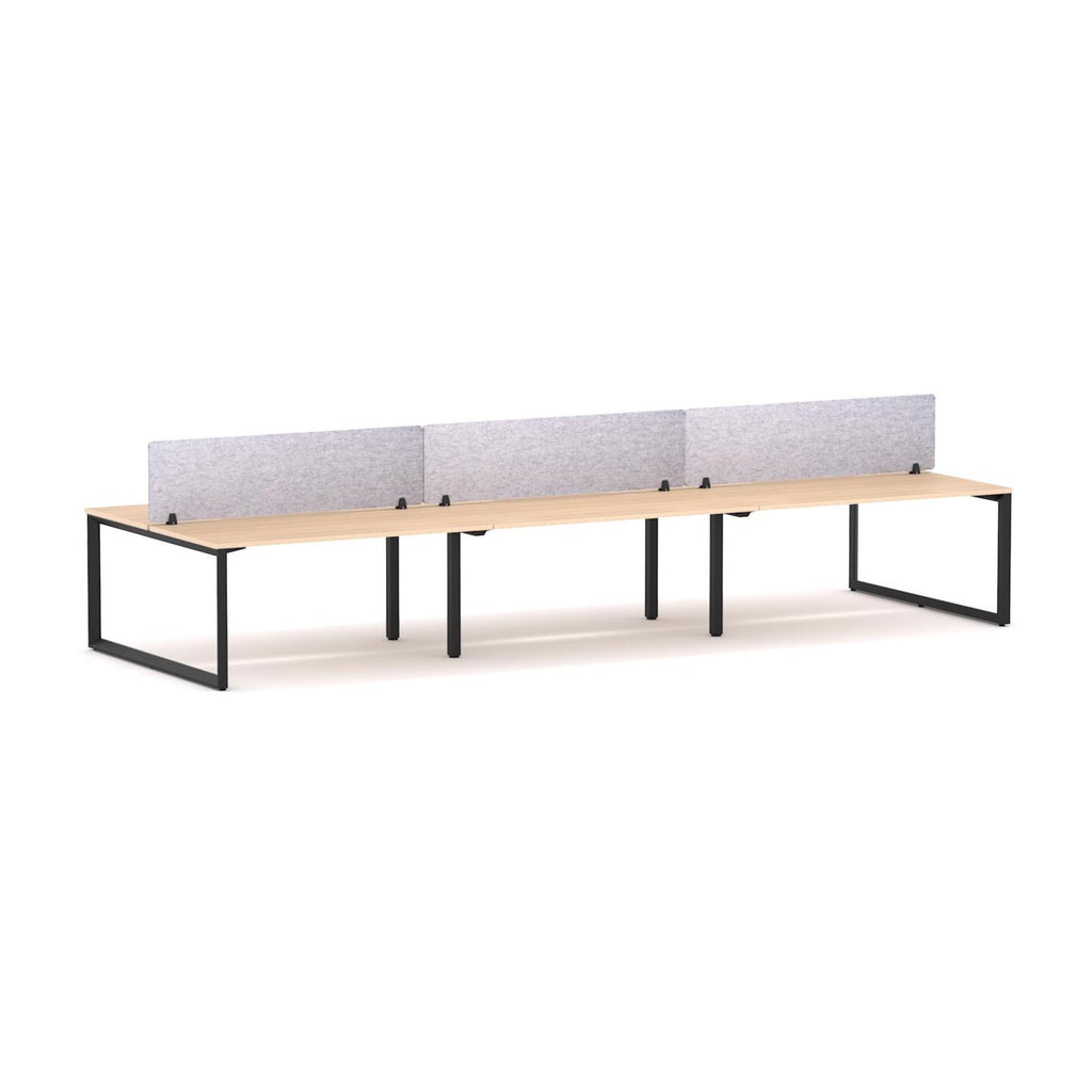 Anvil 6-User Double-Sided Workstation with AcoustiQ Screen - alternate view, size or finish; optional items may be shown