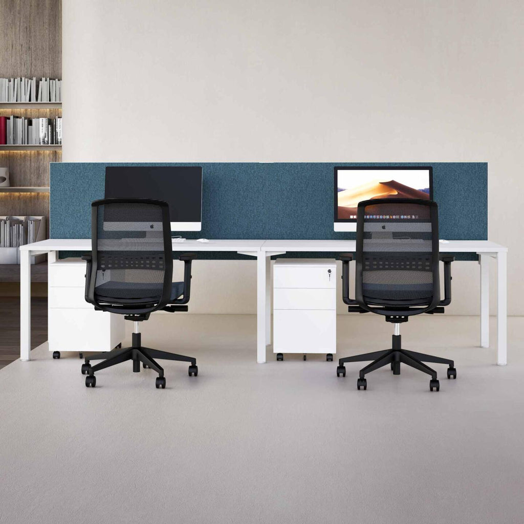 Axis 2-User Single-Sided Workstation with Edge25 Screen - alternate view, size or finish; optional items may be shown