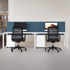 Axis 2-User Single-Sided Workstation with Edge25 Screen - alternate view, size or finish; optional items may be shown